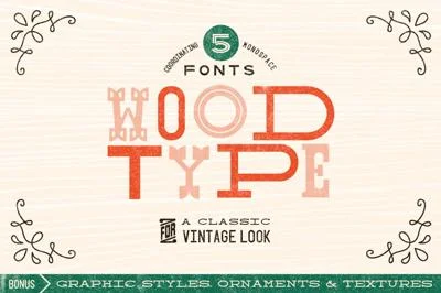 Wood Type Font Collection