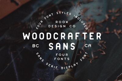 Woodcrafter Sans - 4 Font Family Free Download