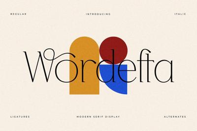 Wordefta Modern Serif Display Font Free Download