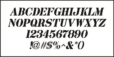 Work Yard Stencil Font