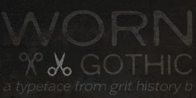Worn Gothic Font