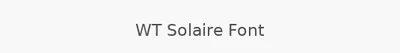 WT Solaire Font