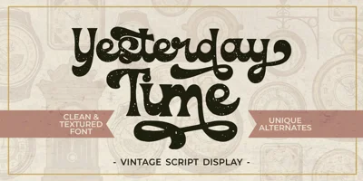 Yesterday Time Font
