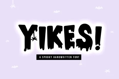 Yikes | Dripping Halloween Font