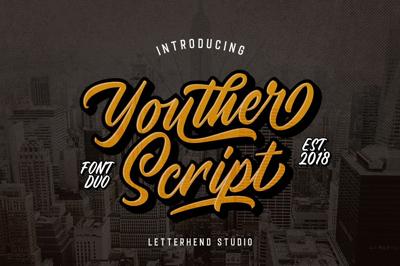 Youther Brush - Layered Font Duo Free Download