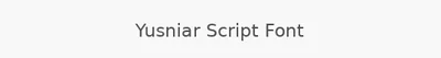Yusniar Script Font