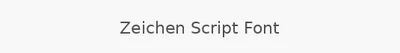 Zeichen Script Font