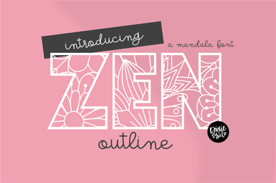 ZEN OUTLINE a Mandala Font Free Download