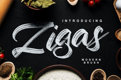 Zigas | Modern Brush Font