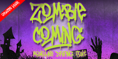 Zombies Coming Graffiti Free Download