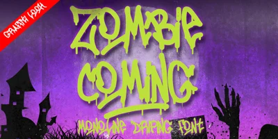Zombies Coming Graffiti Font