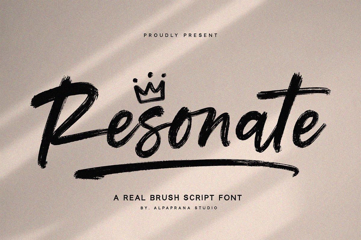 Resonate - Brush Script Font Free Download Free Download