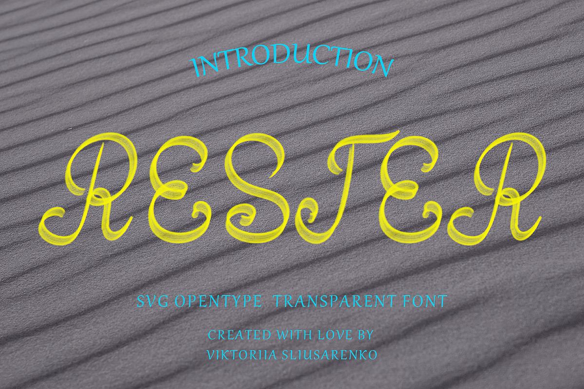 RESTER svg opentype font Free Download Free Download