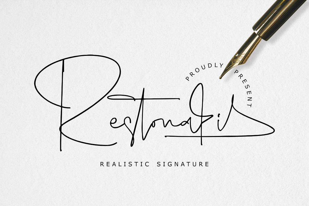 Restonasi Realistic Signature Font Free Download Free Download