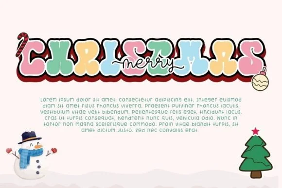 Retro Christmas Christmas Font Font
