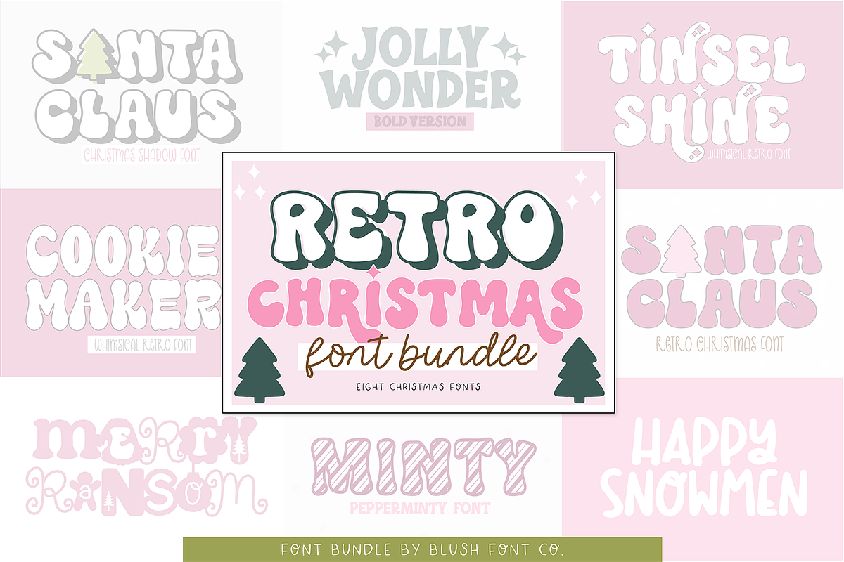 RETRO CHRISTMAS FONT BUNDLE V1 Free Download Free Download