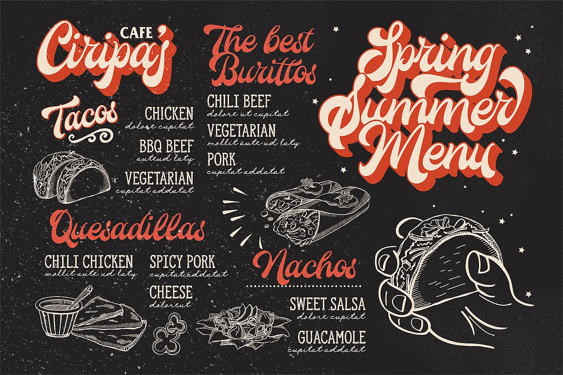 Retro Fonts - Bon Voyage