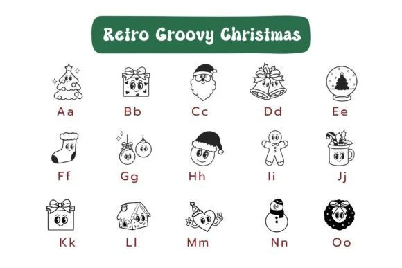 Retro Groovy Christmas Font