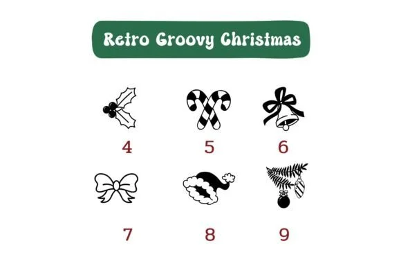Retro Groovy Christmas Font