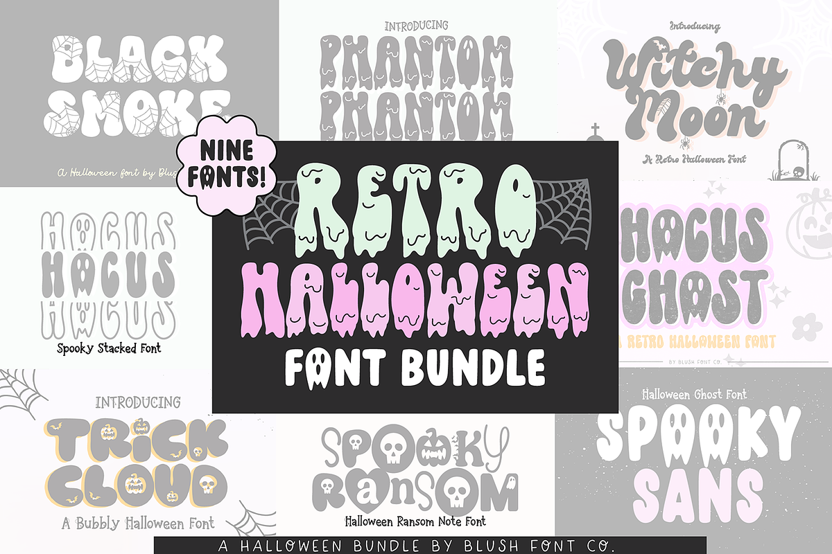 RETRO HALLOWEEN FONT BUNDLE V1 Free Download Free Download