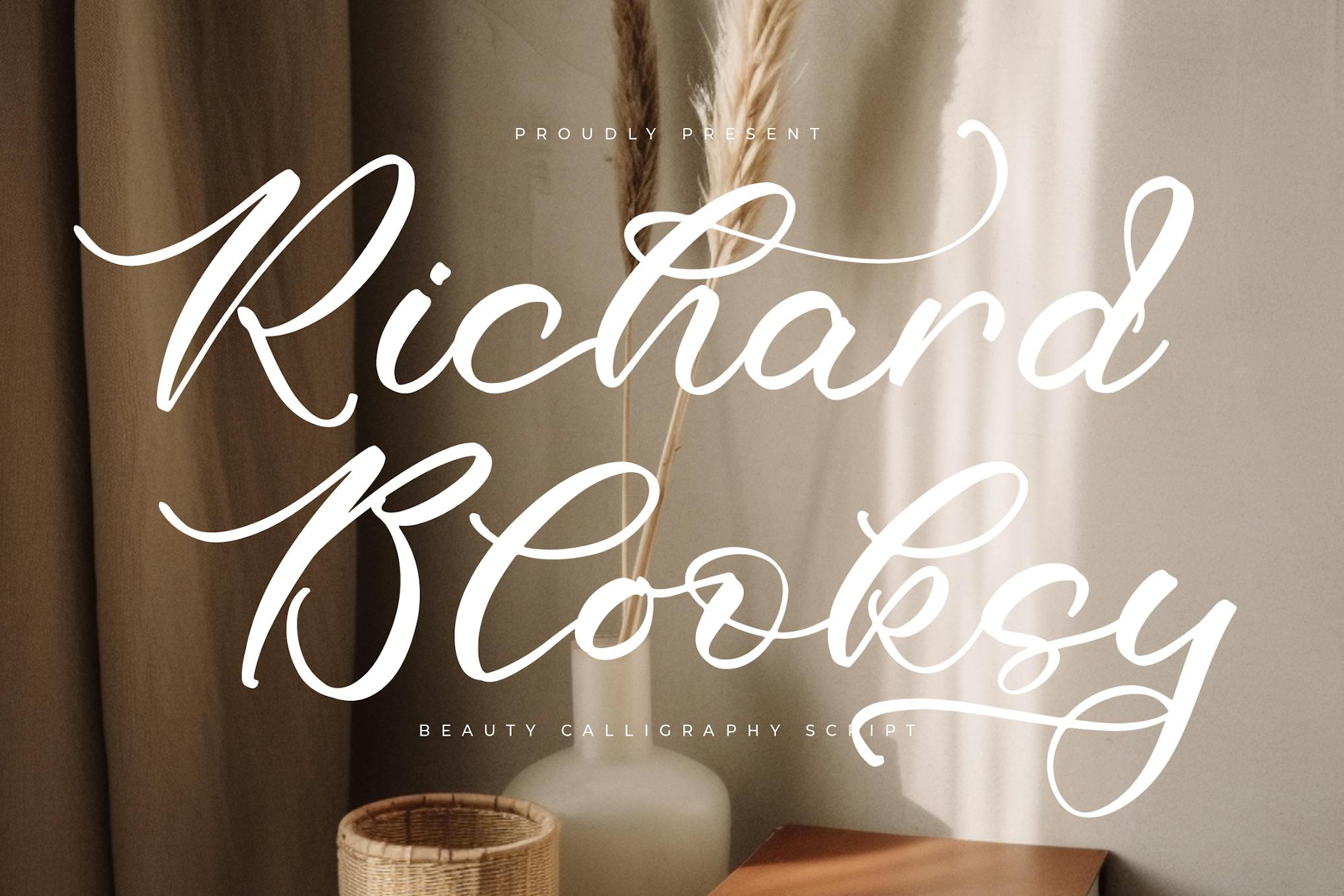 Richard Blooksy Calligraphy Script Font Free Download