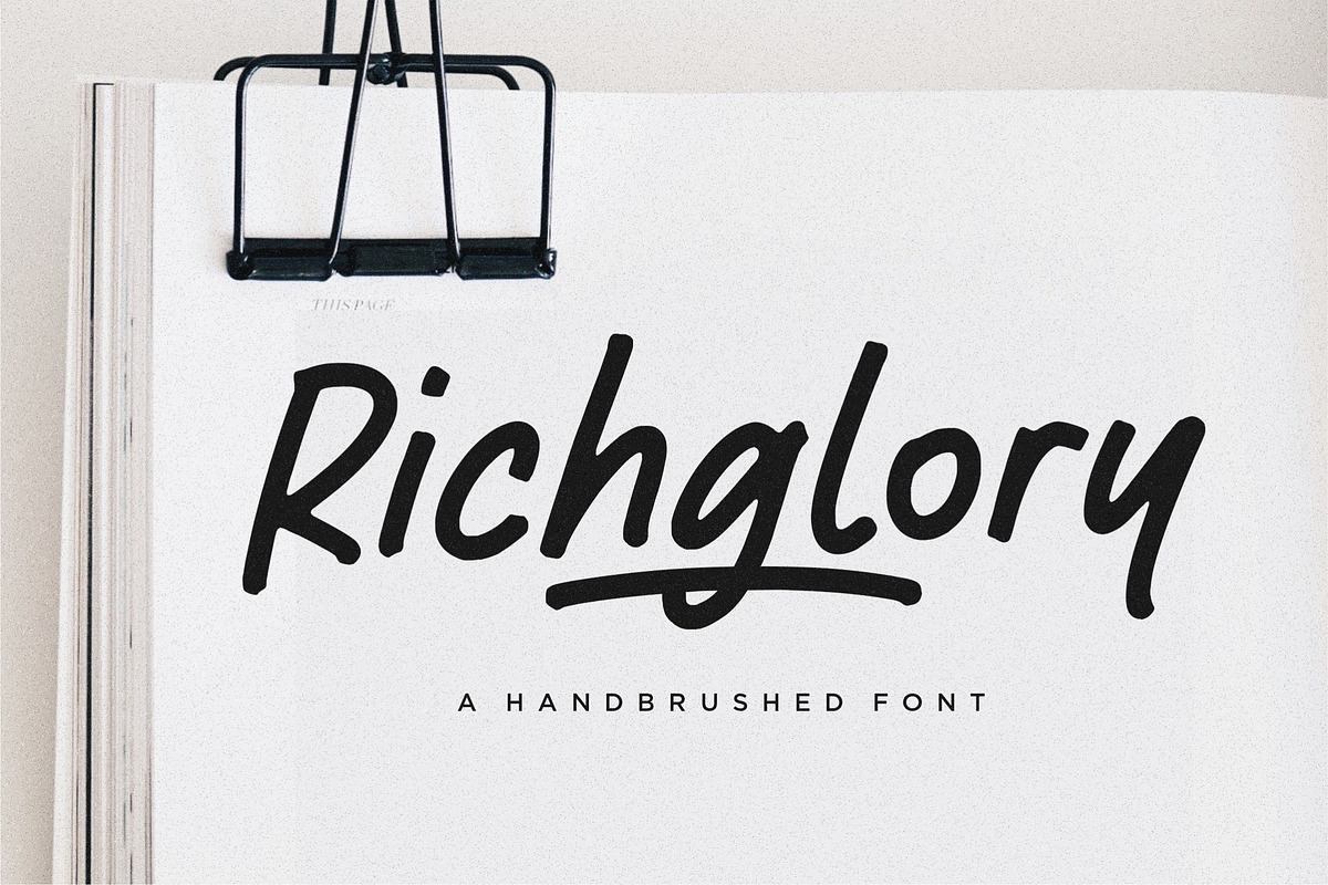 Richglory - Handbrushed Font Free Download Free Download