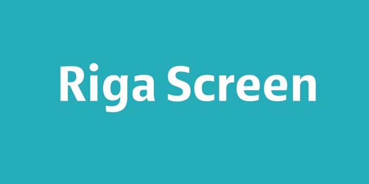 Riga Screen Font Free Download