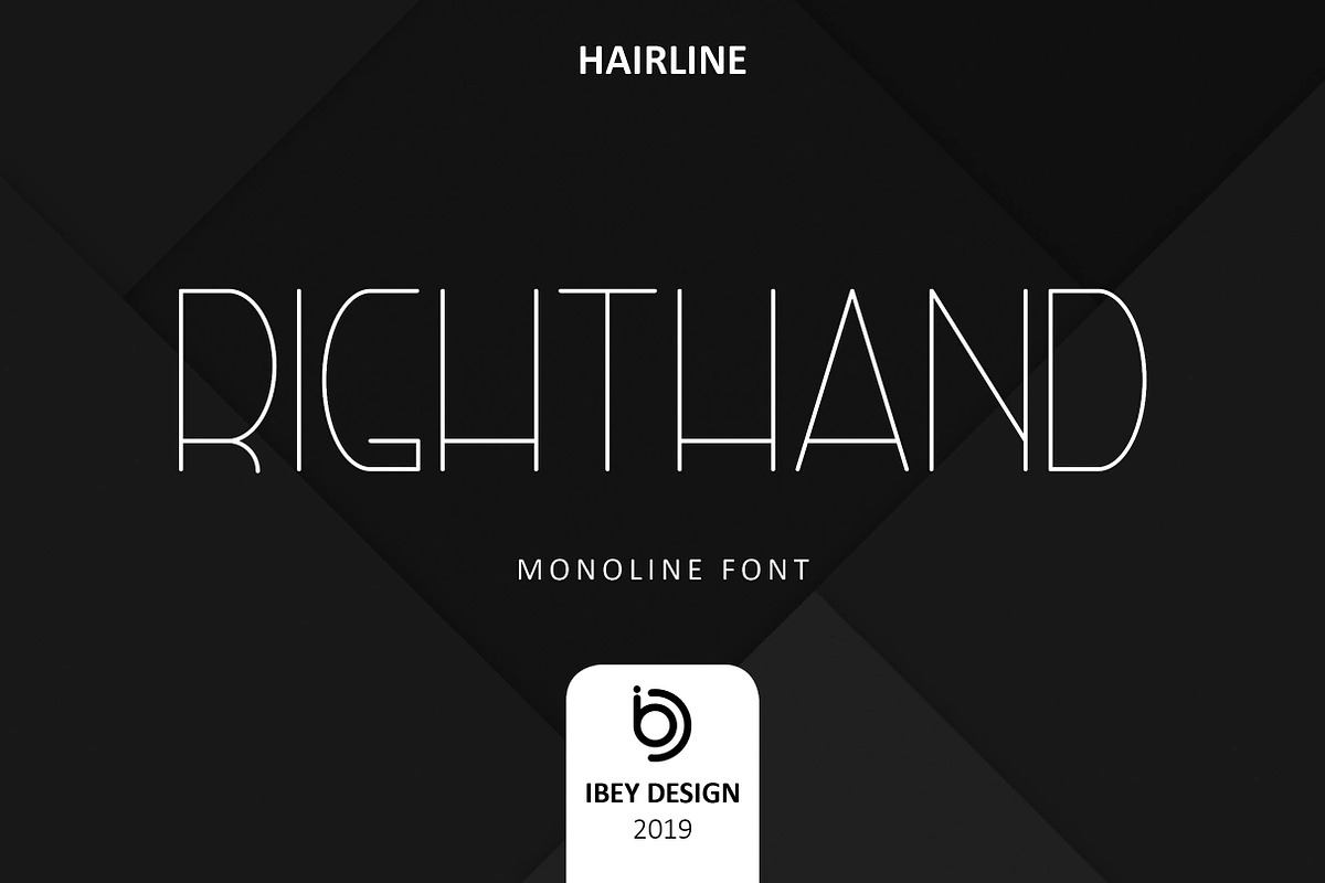 RightHand Hairline - Monoline Font Free Download Free Download