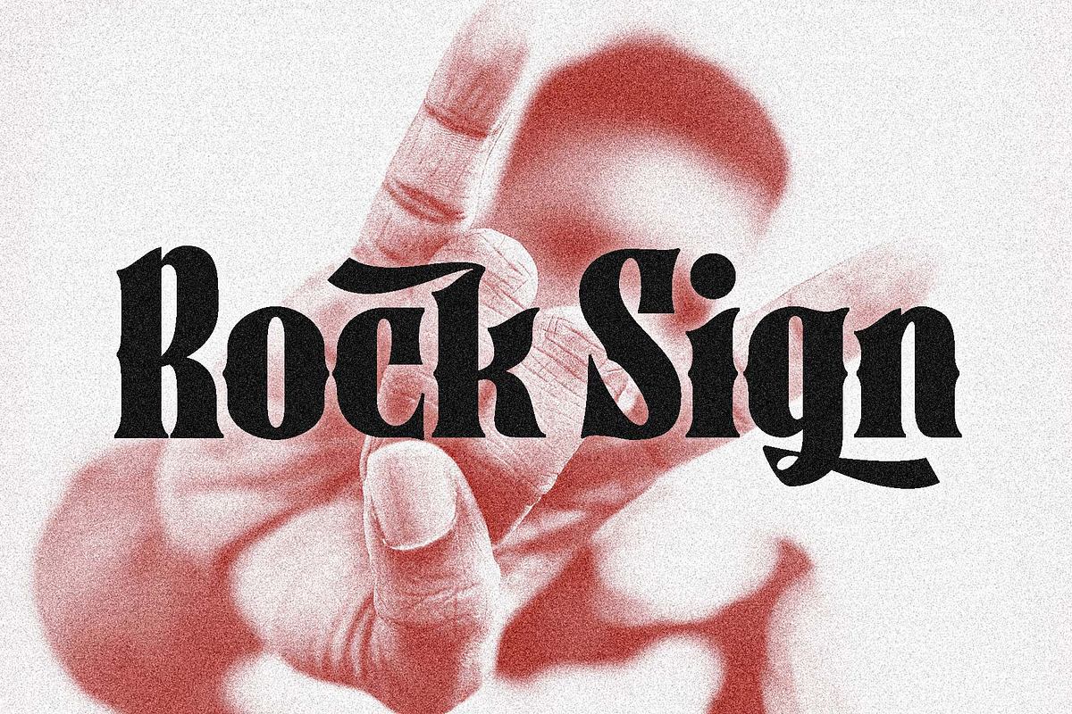 Rock Sign Typeface Free Download Free Download