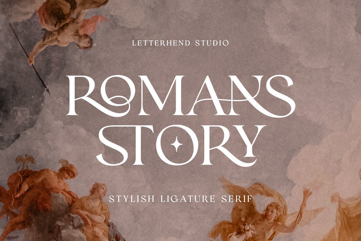 Romans Story - Ligature Serif Font Free Download