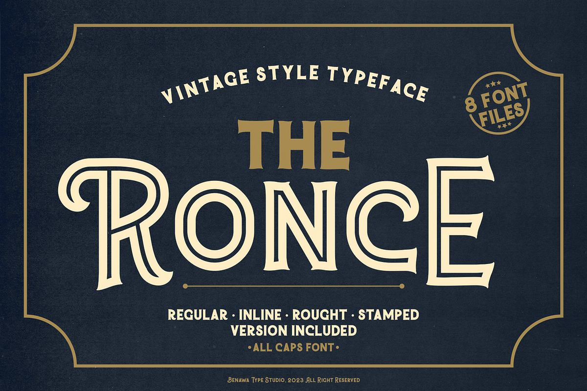 Ronce - Vintage Display Font Free Download Free Download