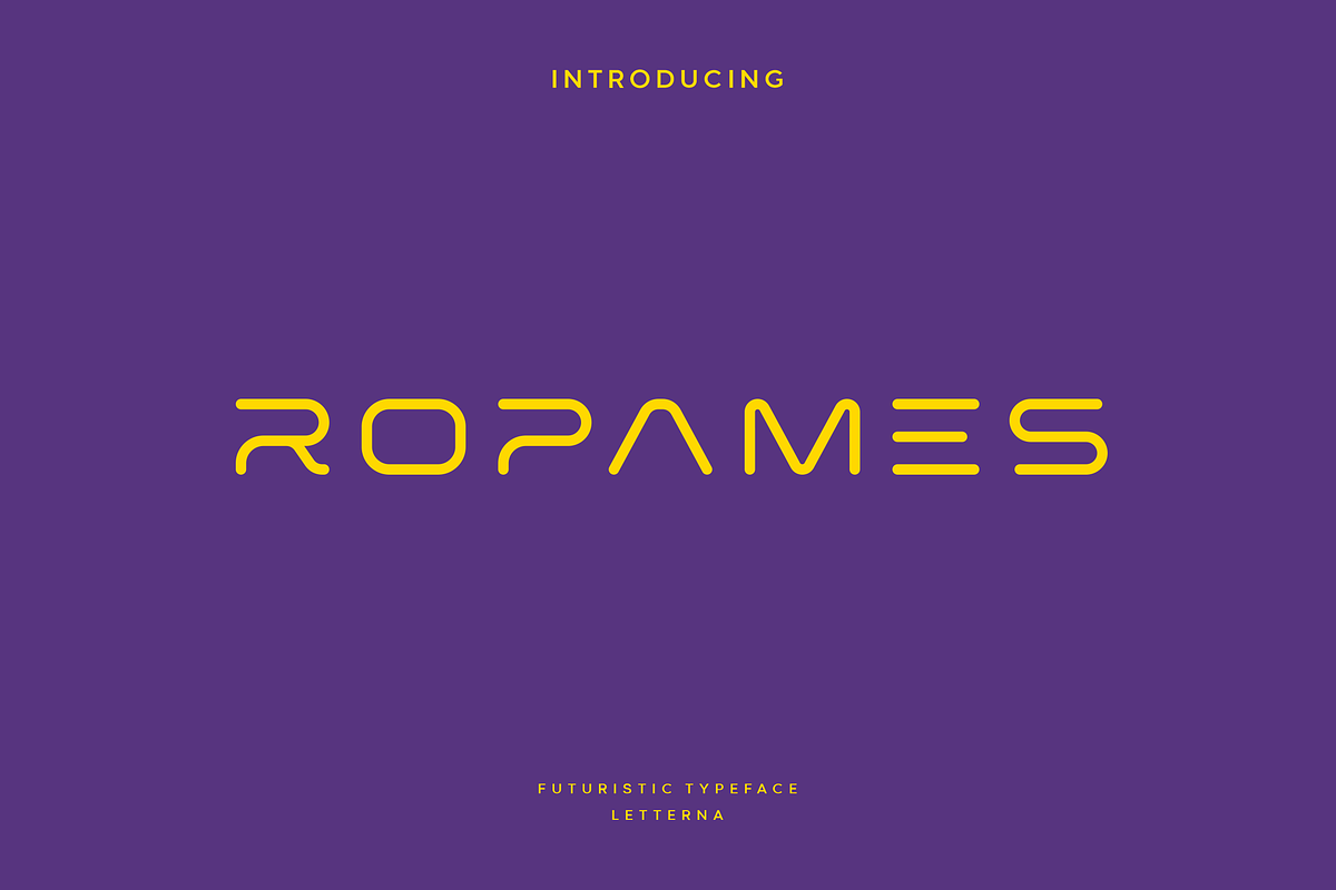 Ropames - Modern Futuristic Typeface Free Download Free Download