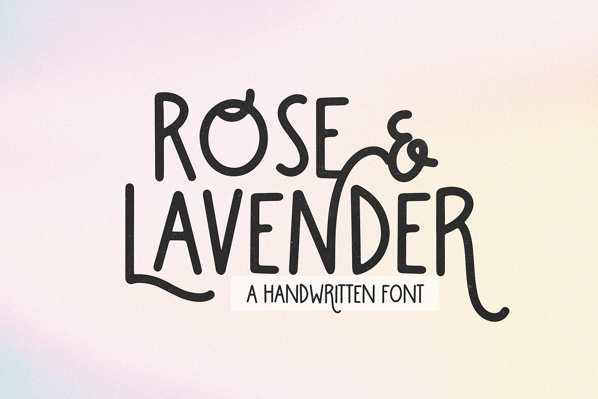 Rose & Lavender | Handwritten Font Free Download Free Download