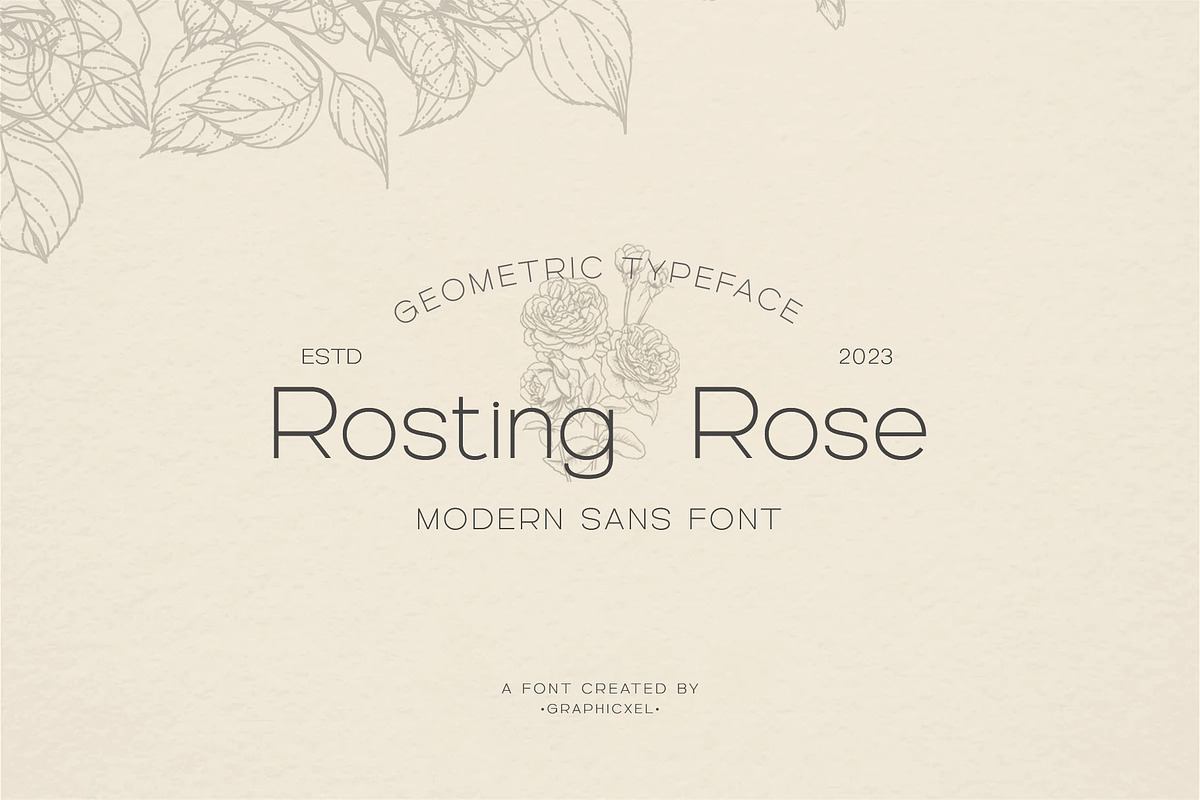 Rosting Rose Modern Sans Serif Font Free Download Free Download