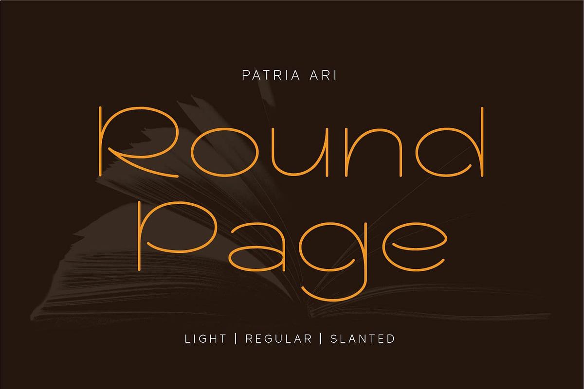 Round Page - Round Monoline Fonts Free Download Free Download