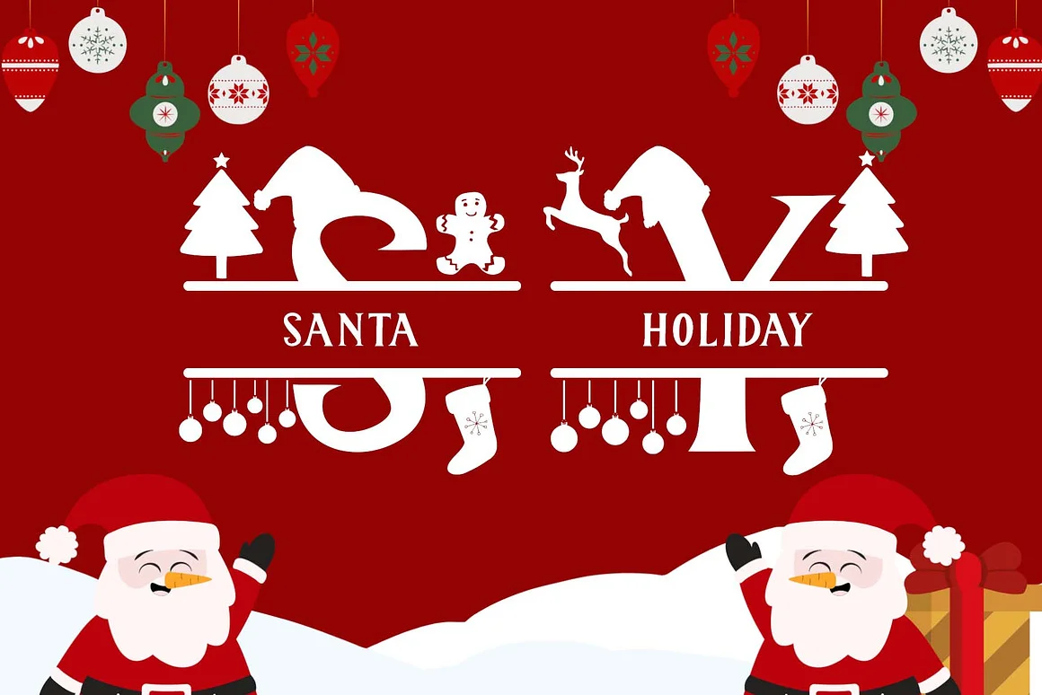 Royal Christmas Monogram Font
