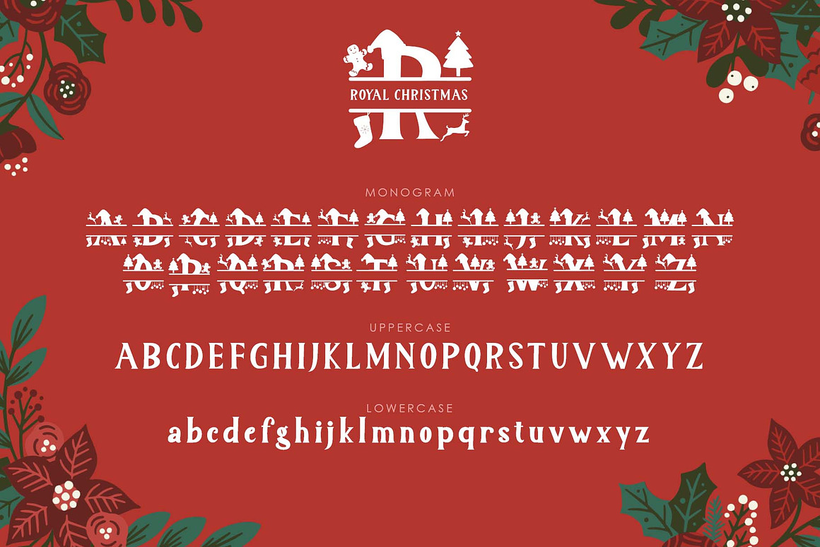 Royal Christmas Monogram Font Free Download