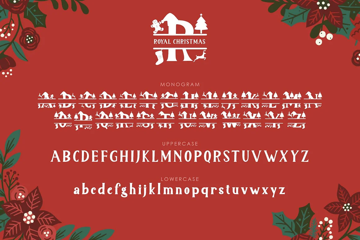 Royal Christmas Monogram Font
