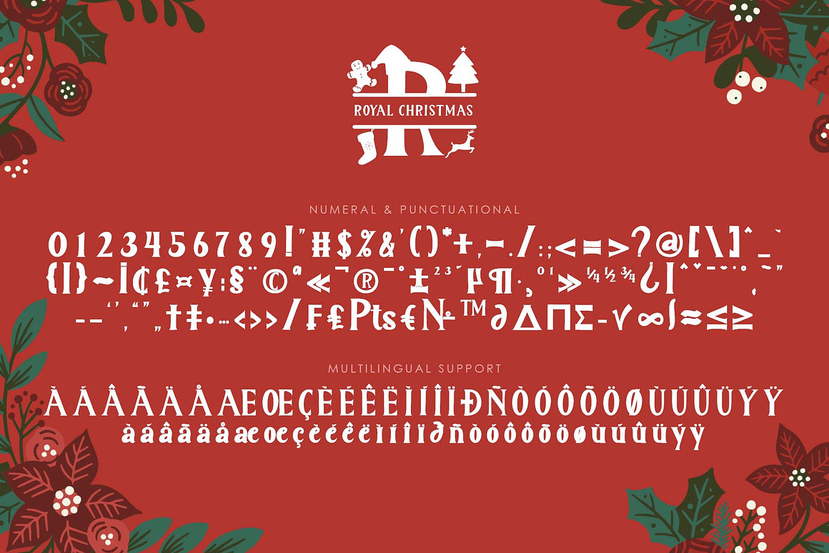 Royal Christmas Monogram Font Free Download