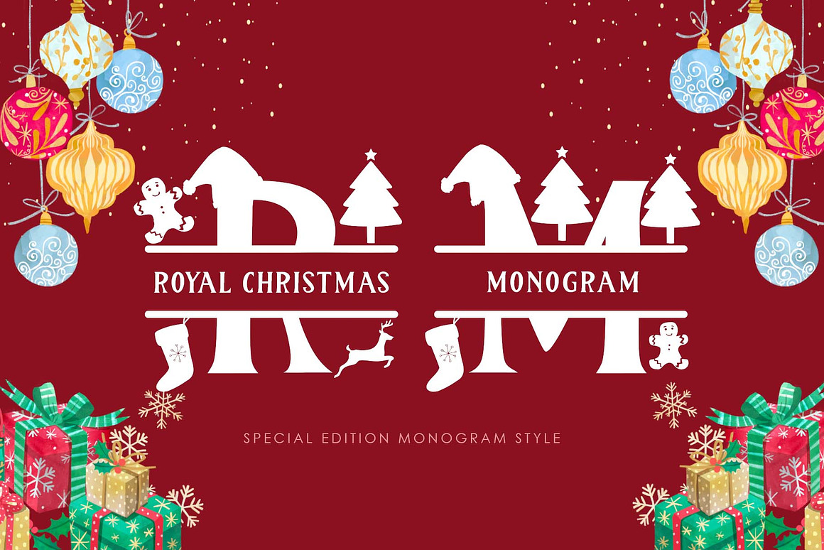 Royal Christmas Monogram Font Free Download