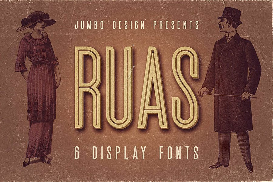 Ruas - Vintage Style Font Free Download