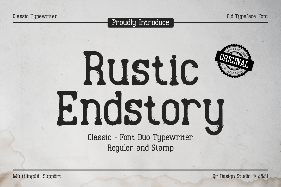 Rustic Endstory - Typewriter Font Duo Free Download