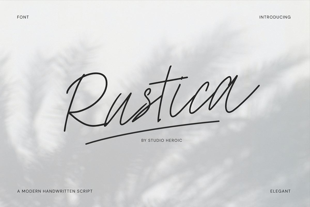 Rustica - Elegant Script Font Free Download Free Download