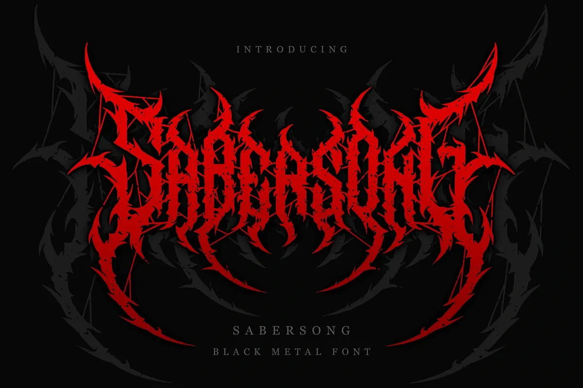 Sabersong | Black Metal Font Vol.3 Free Download Free Download