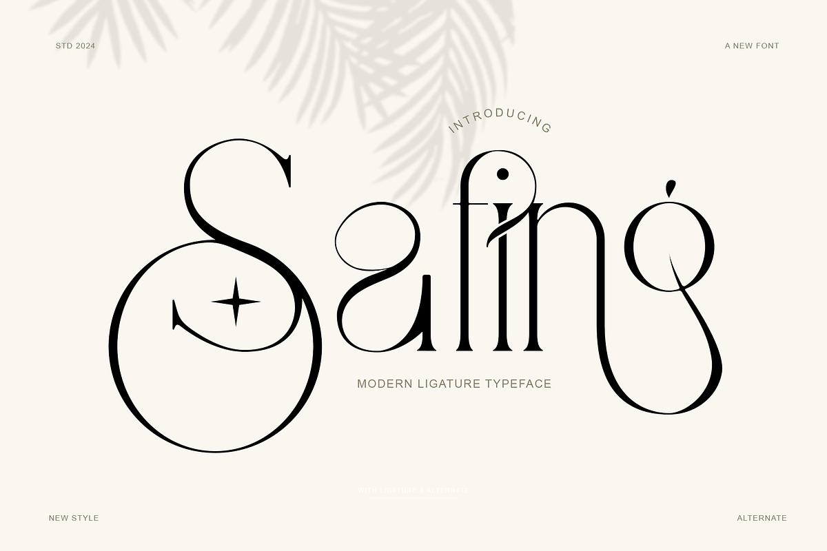 Safing ligature serif typeface Free Download Free Download