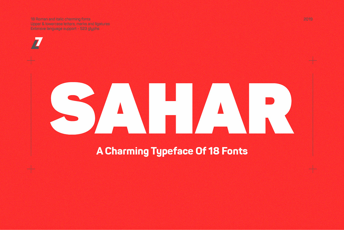 Sahar - 18 Fonts Typeface Free Download