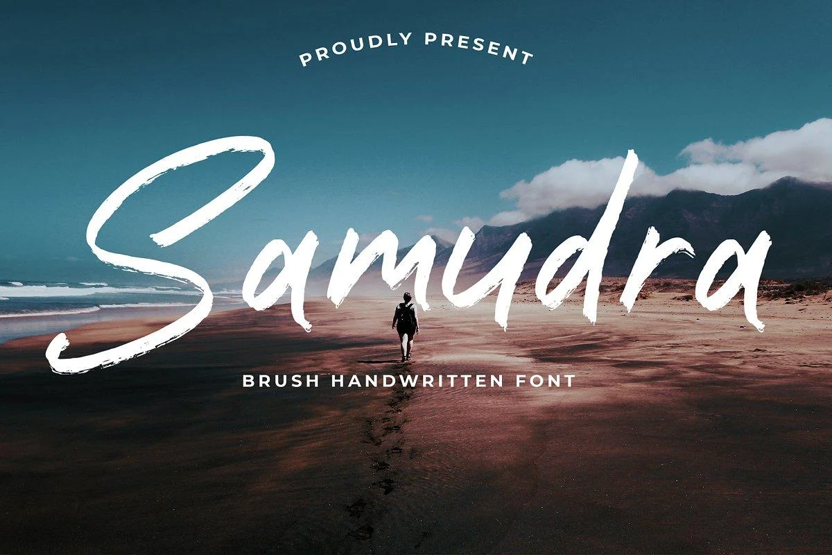 Samudra Brush Handwritten font Free Download