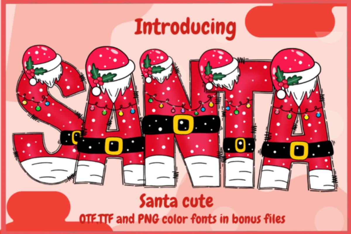 Santa Cute Fonts | PNG OTF TTF Free Download Free Download