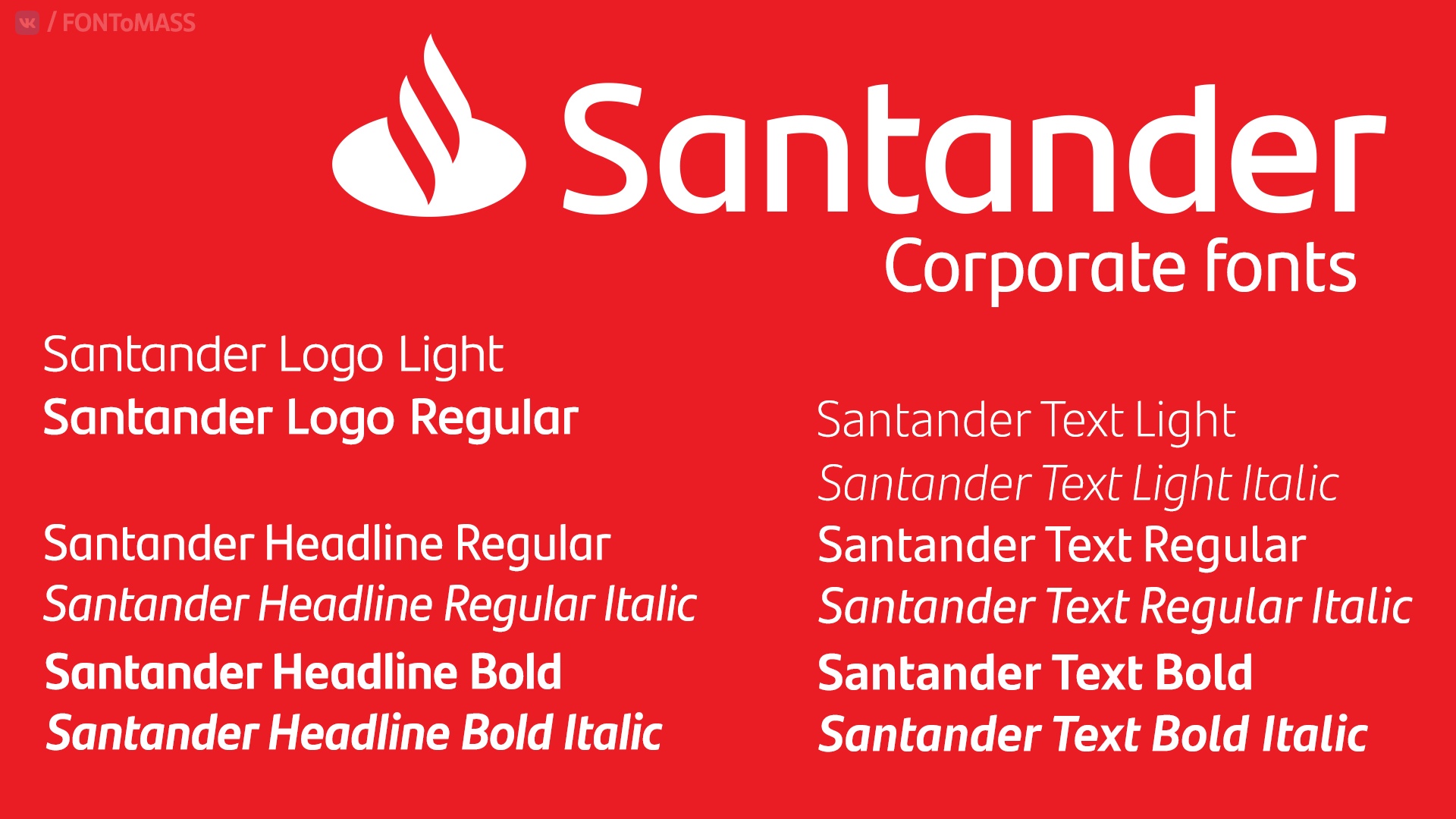 Santander - Corporate Font Free Download