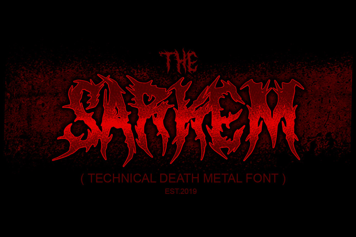 SARKEM / TECHNICAL DEATH METAL FONT Free Download